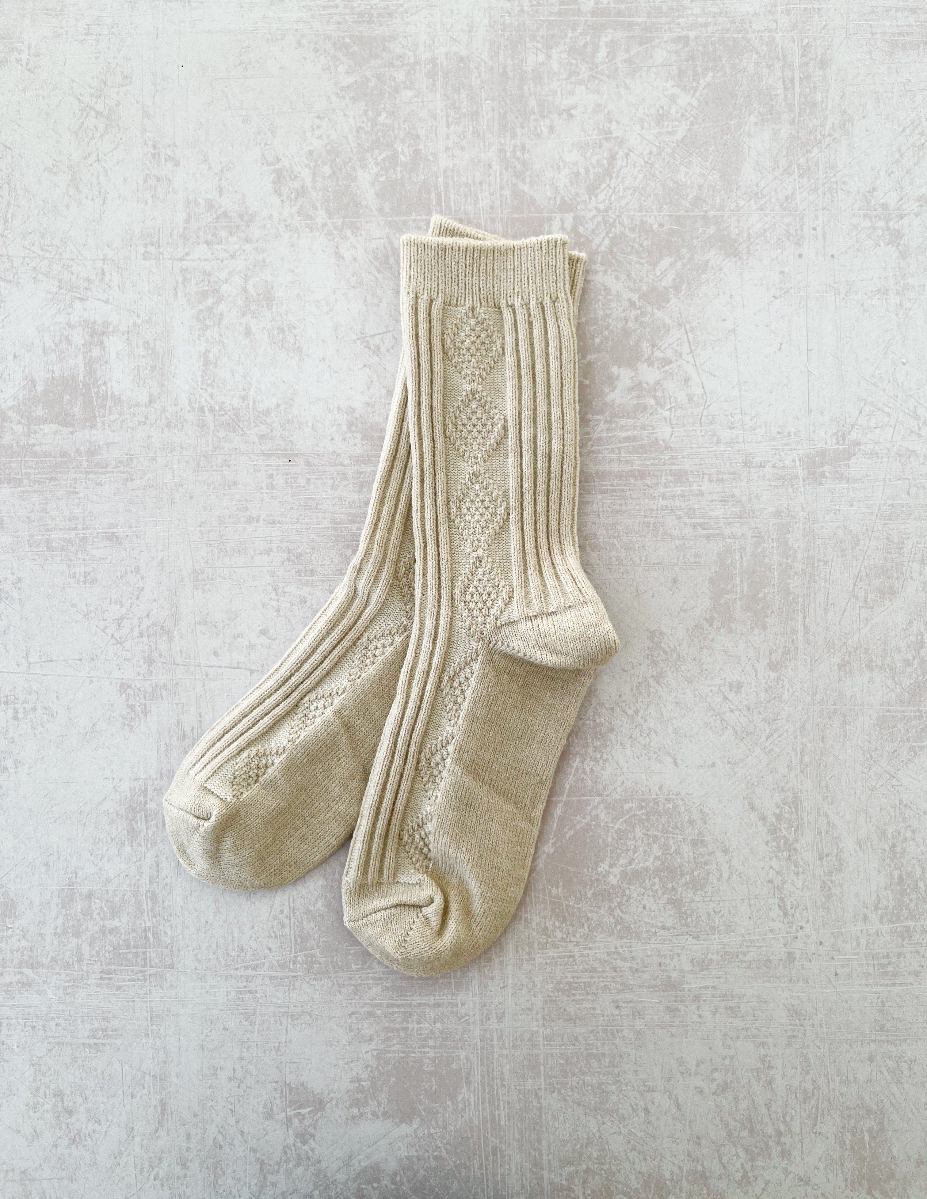 Knitted Cashmere Biscuit Socks - Luxurious Soft Warmth