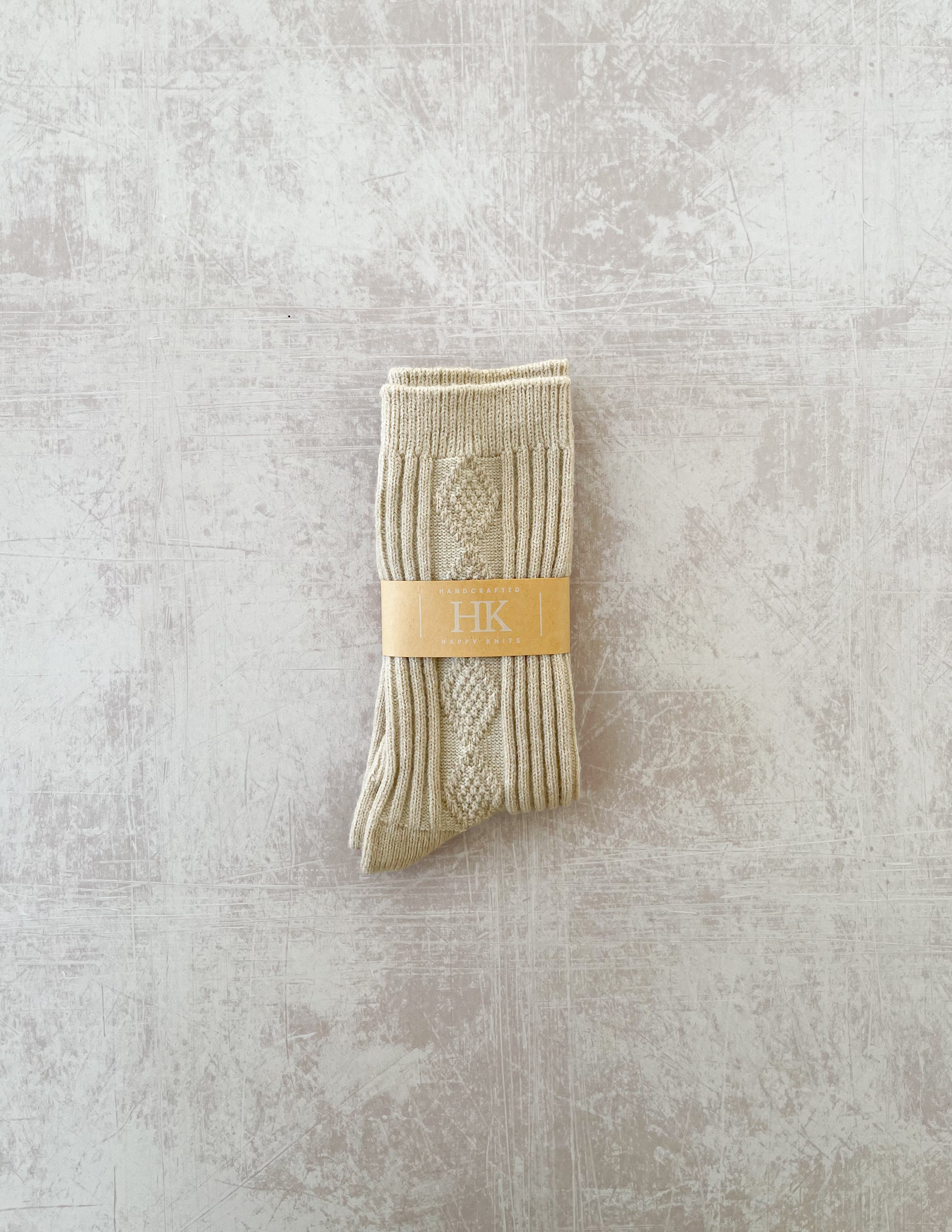 Knitted Cashmere Biscuit Socks - Luxurious Soft Warmth