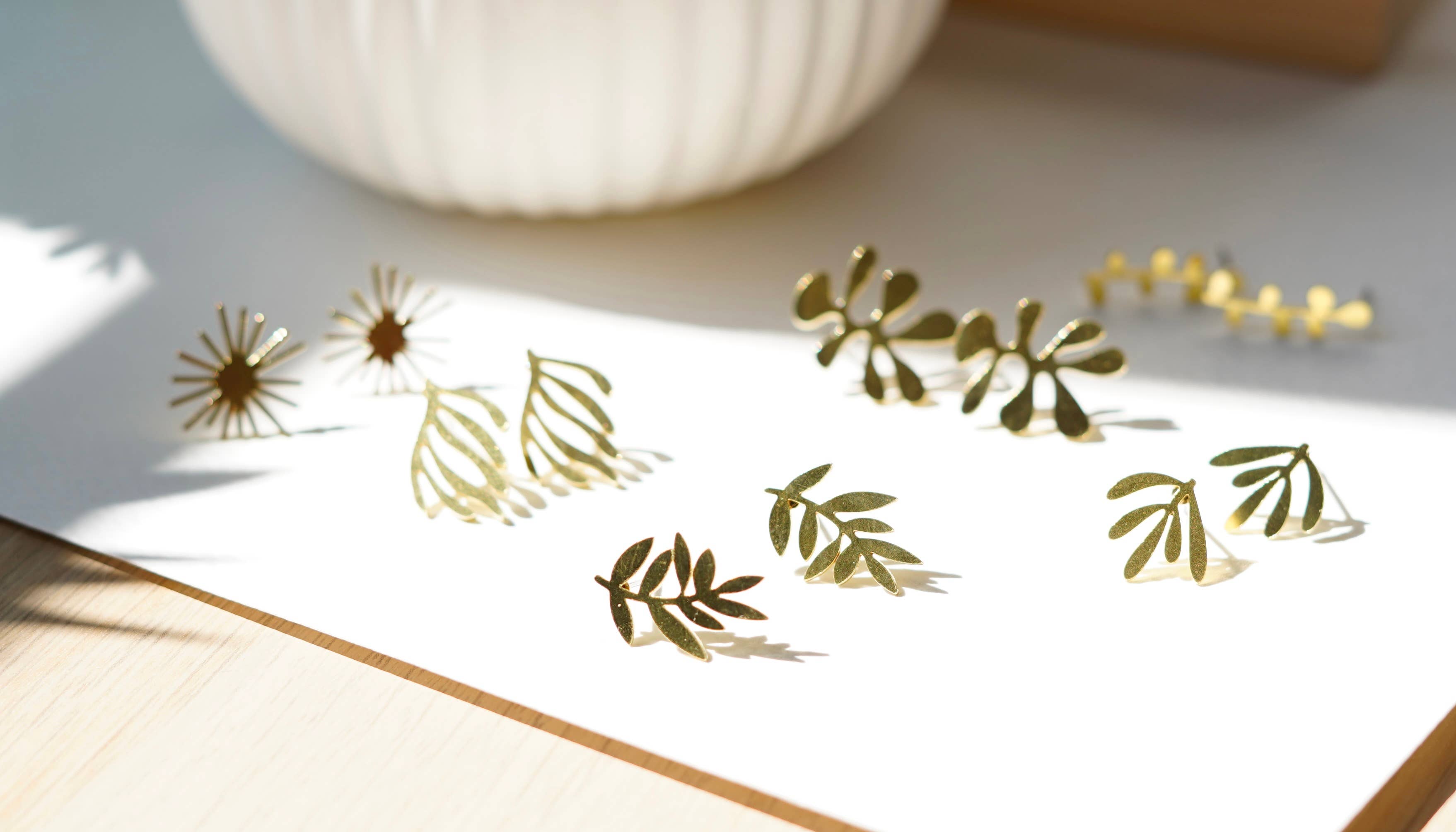 Handcrafted Fern Stud Earrings | Made in the UK | Gift-Ready | Botanical Collection