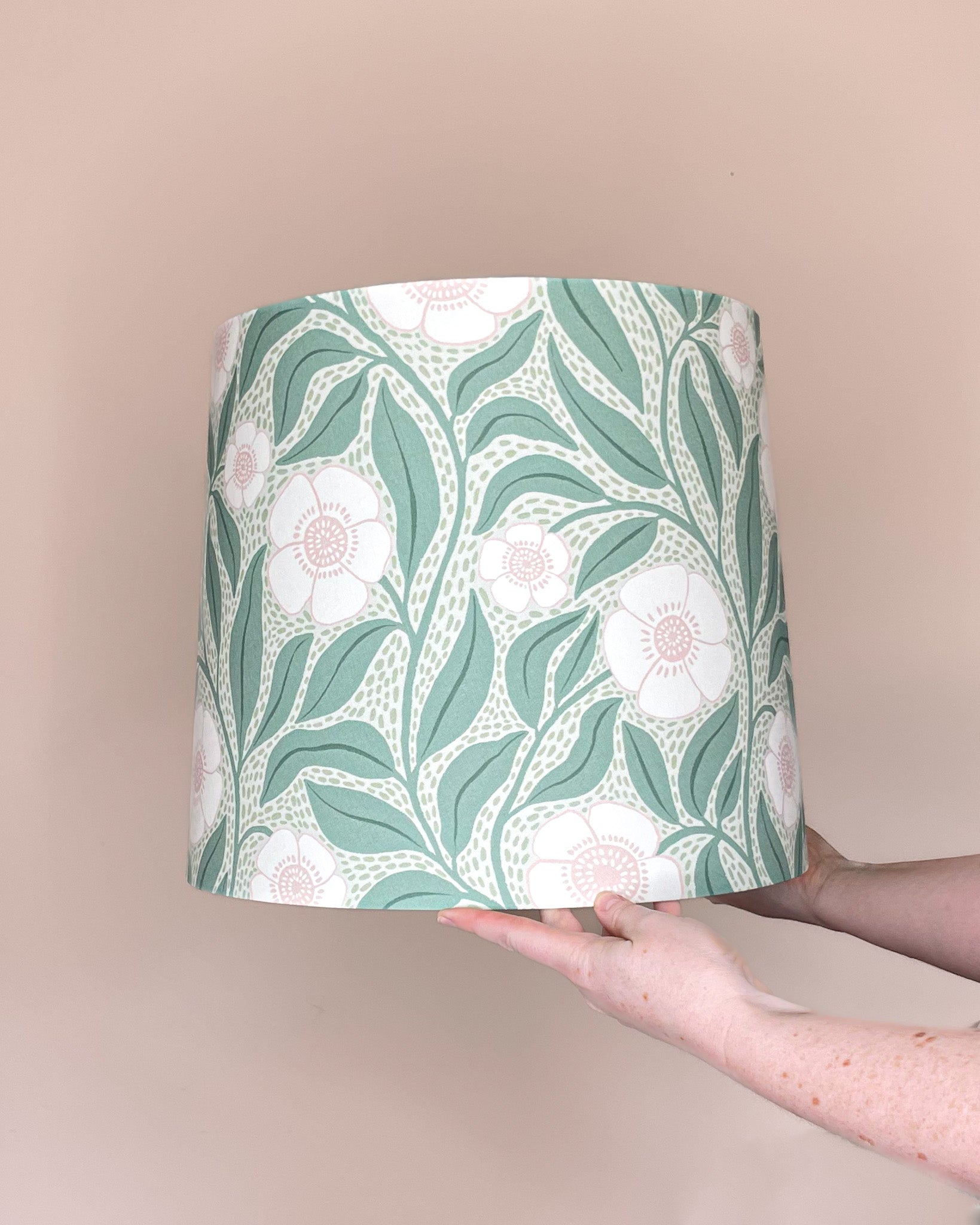 Summer Breeze Botanical Lampshade | Nature-Inspired Cotton Fabric, Handcrafted and Eco-Friendly