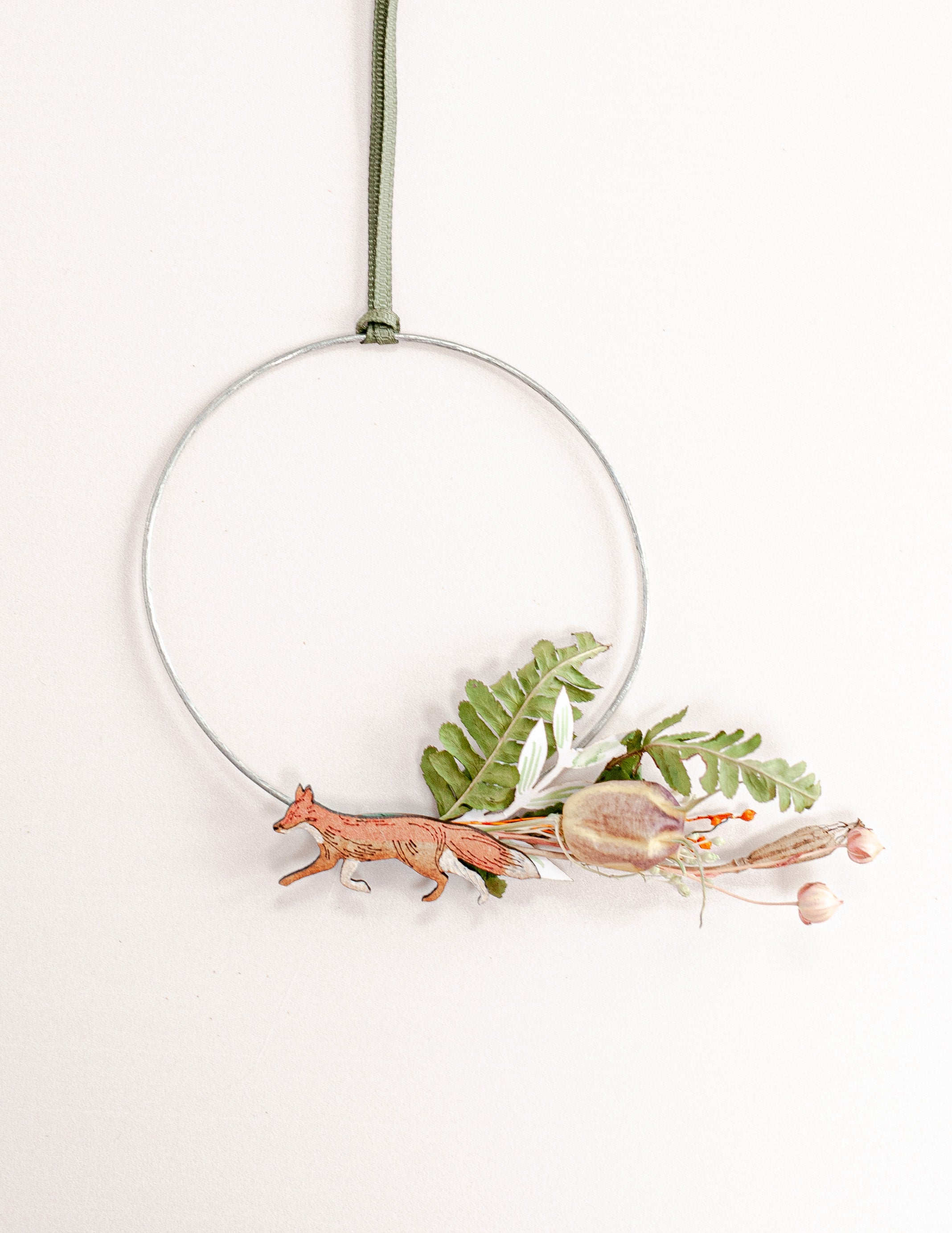 Handmade Fox Foraged Wreath by Lily Faith - Eco-Friendly Seasonal Decor