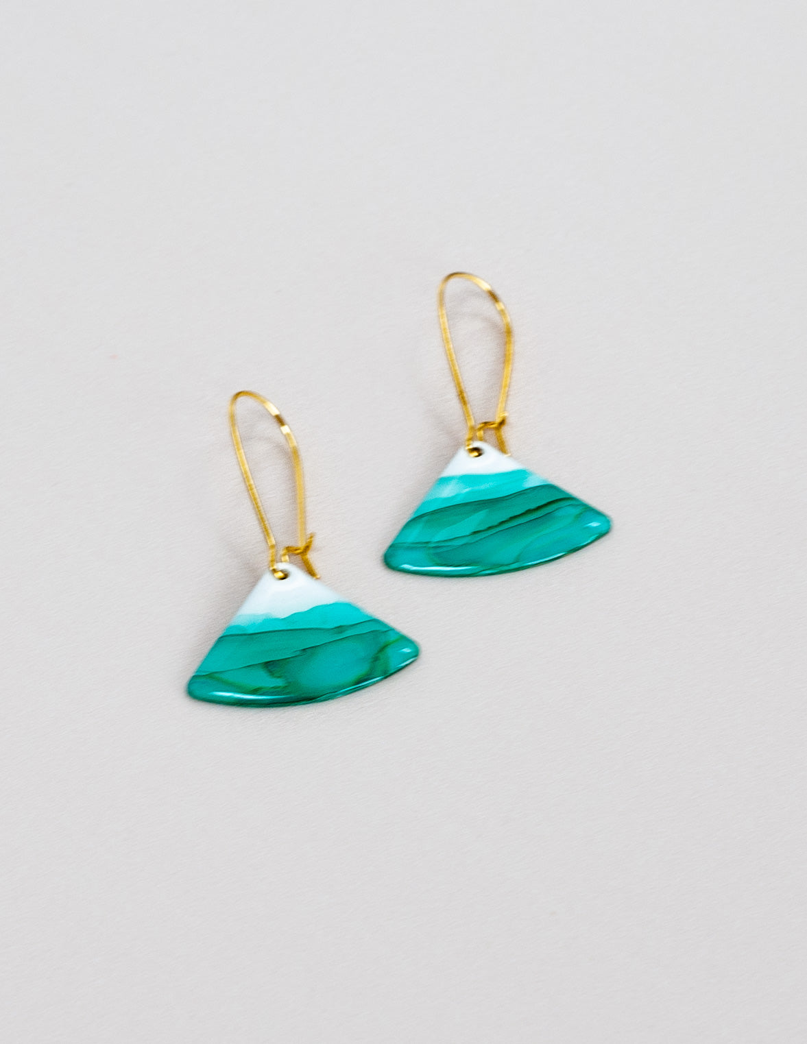 Sea Green Waves Earrings