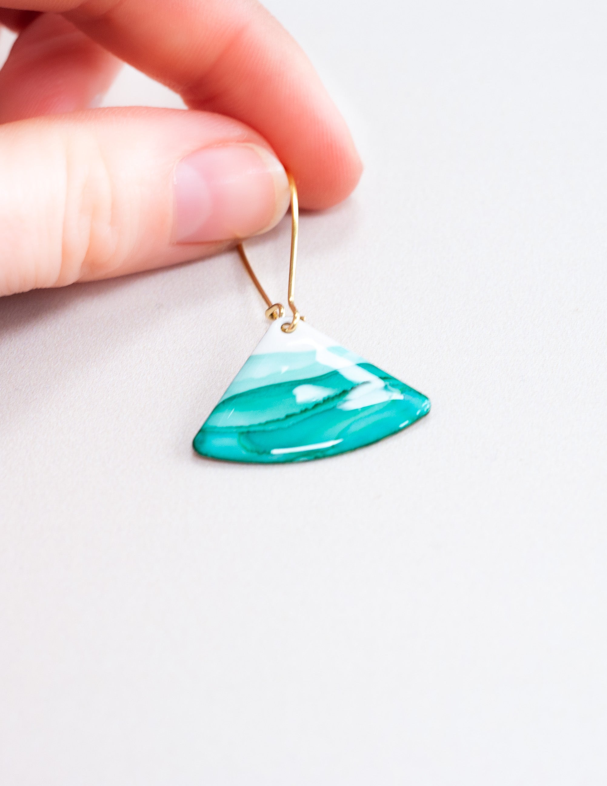 Sea Green Waves Earrings