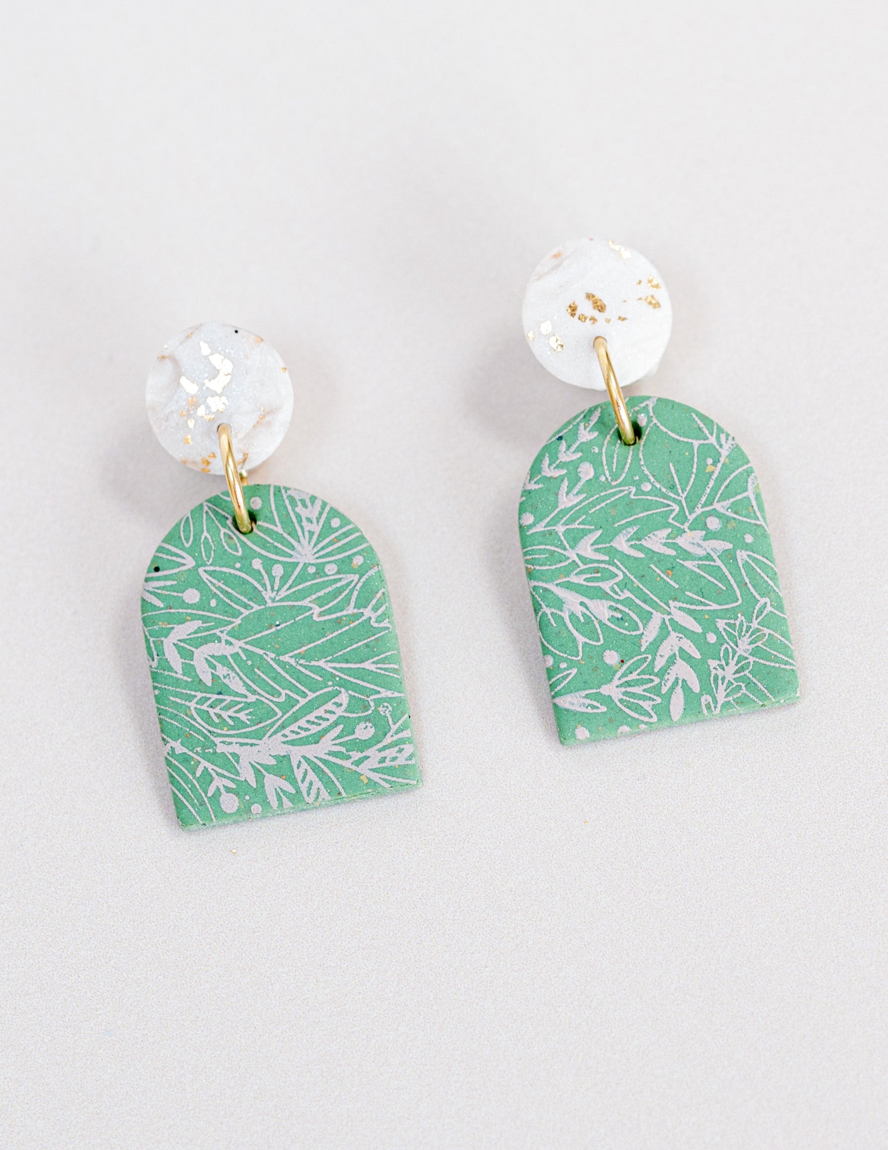 Statement Green Earrings