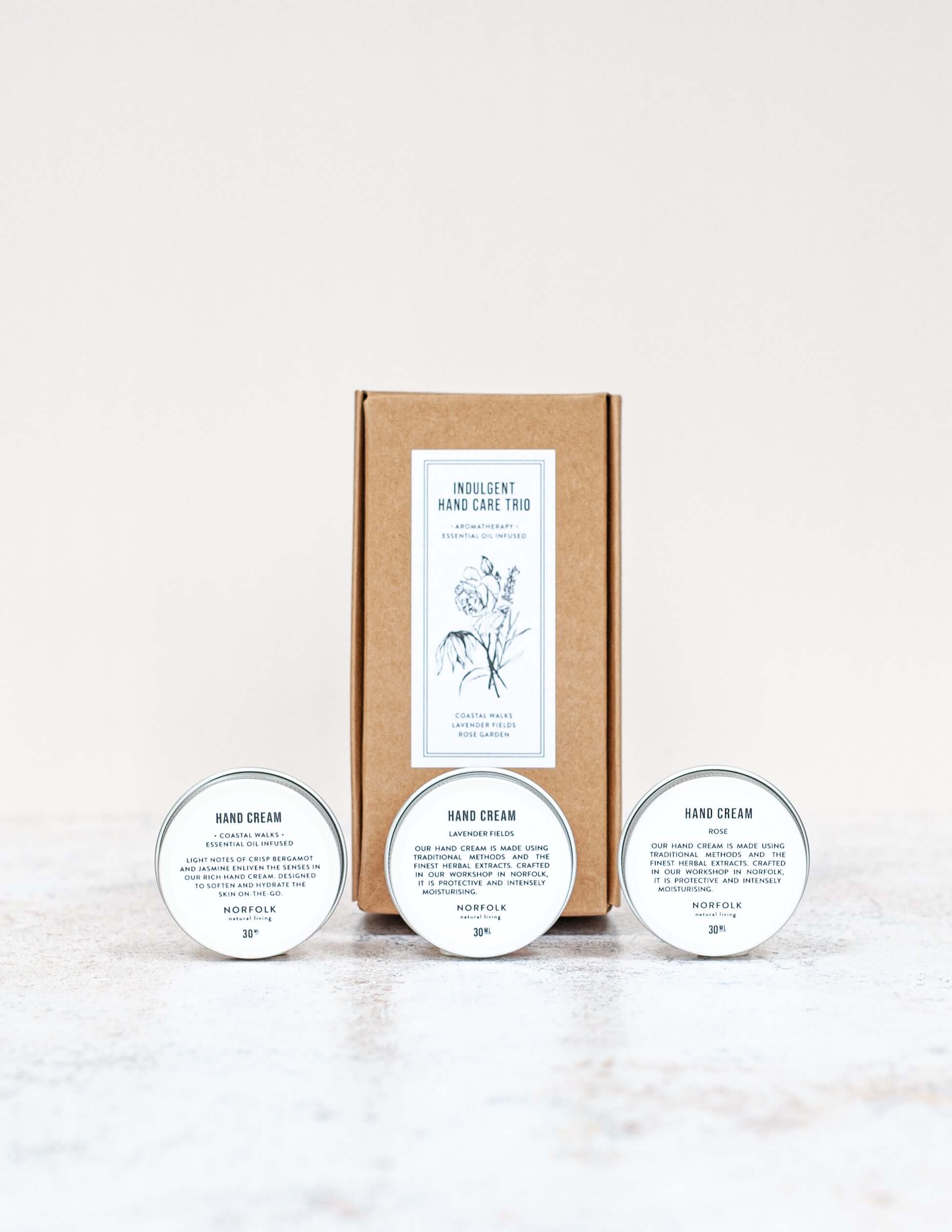 Norfolk Natural Living Hand Cream Mini Trio - Natural Botanics with Essential Oils