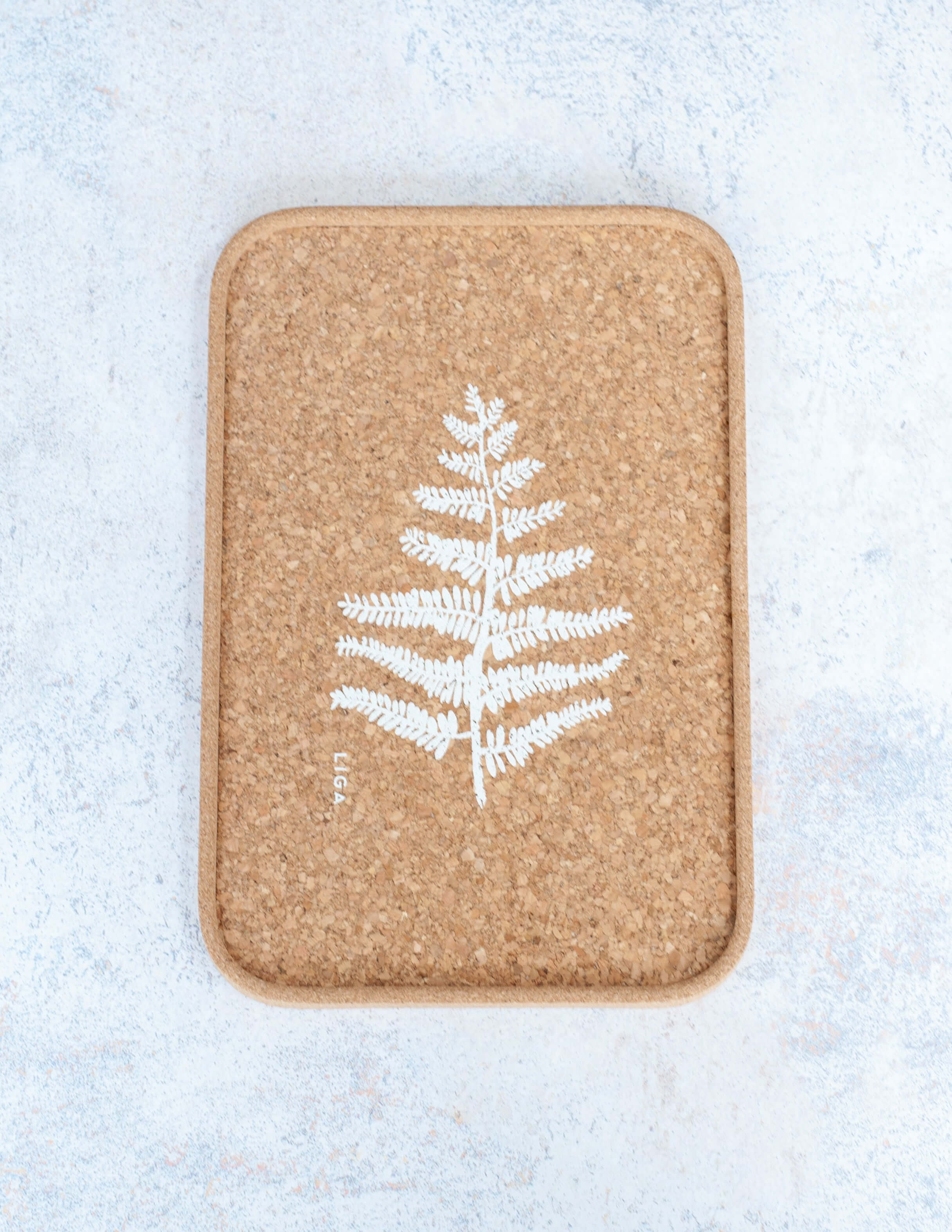 LIGA Fern Cork Tray - Sustainable Eco-Friendly Homeware