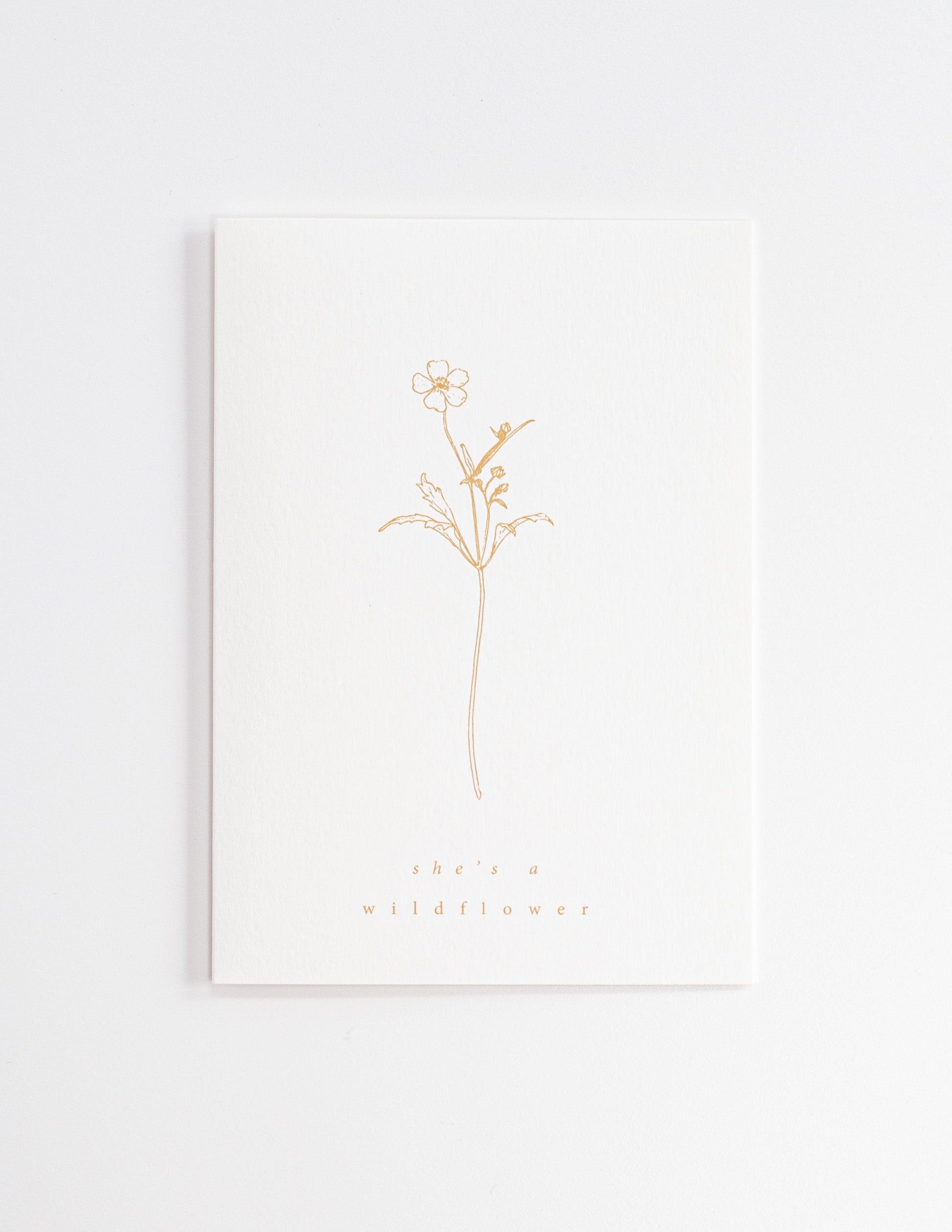 She’s a Wildflower. Illustrated Greetings Card.