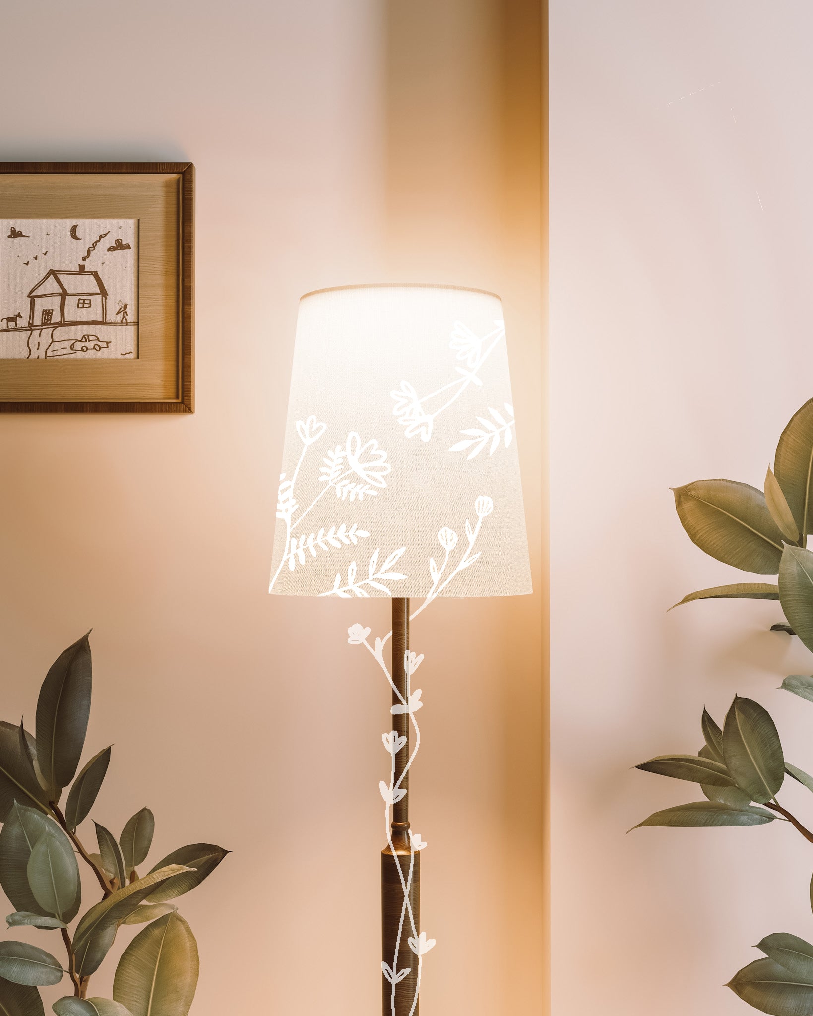 Handcrafted Botanical Lampshades and Handmade Floral Table Lamps