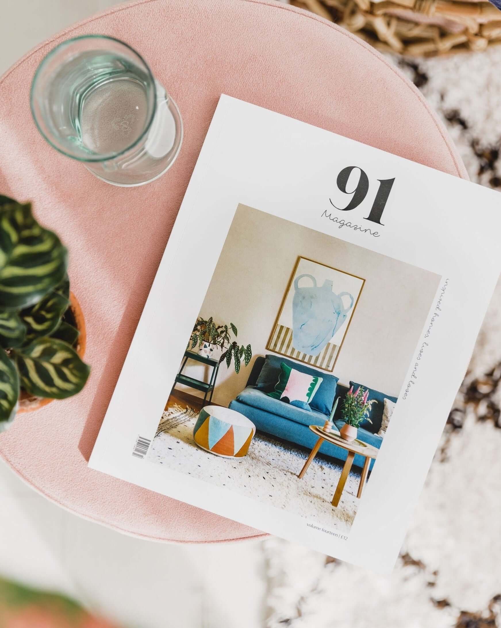 91 Magazine Volume 14 cover featuring the theme 'Joy' with inspiring interiors and lifestyle ideas.