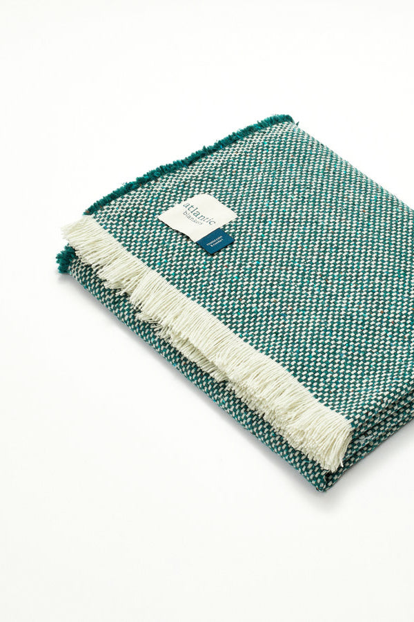 Sea Green Recycled Wool Blanket | Atlantic Blankets