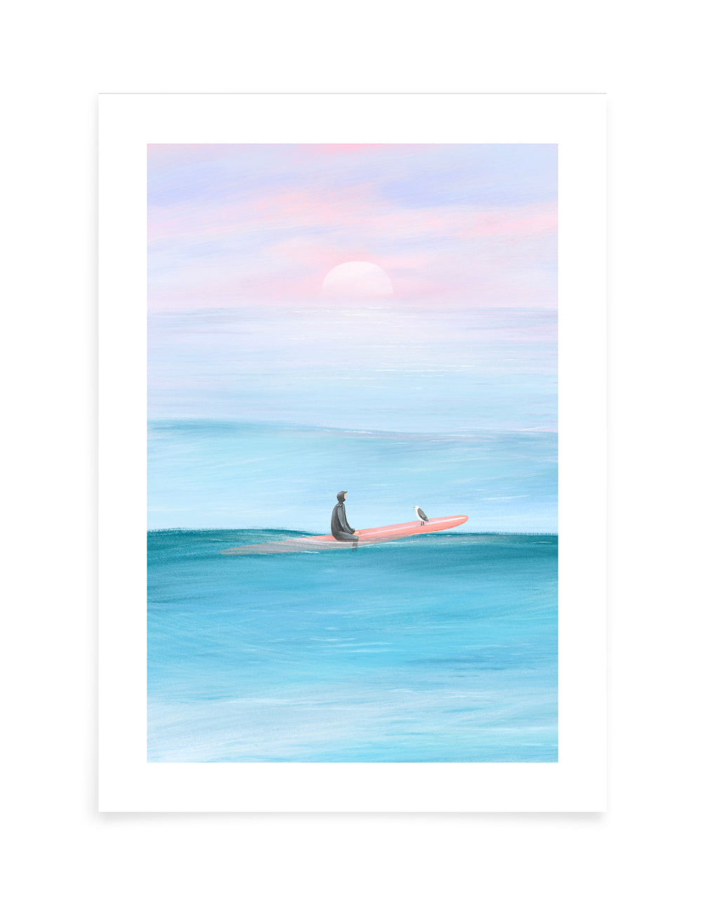 Wave Watching. Illustrated Print