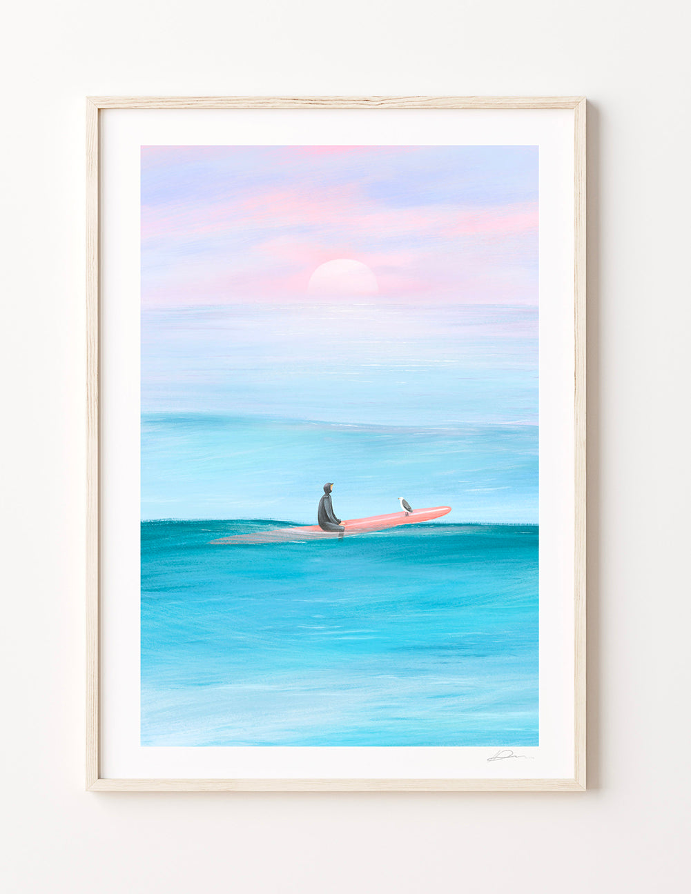 Wave Watching. Illustrated Print