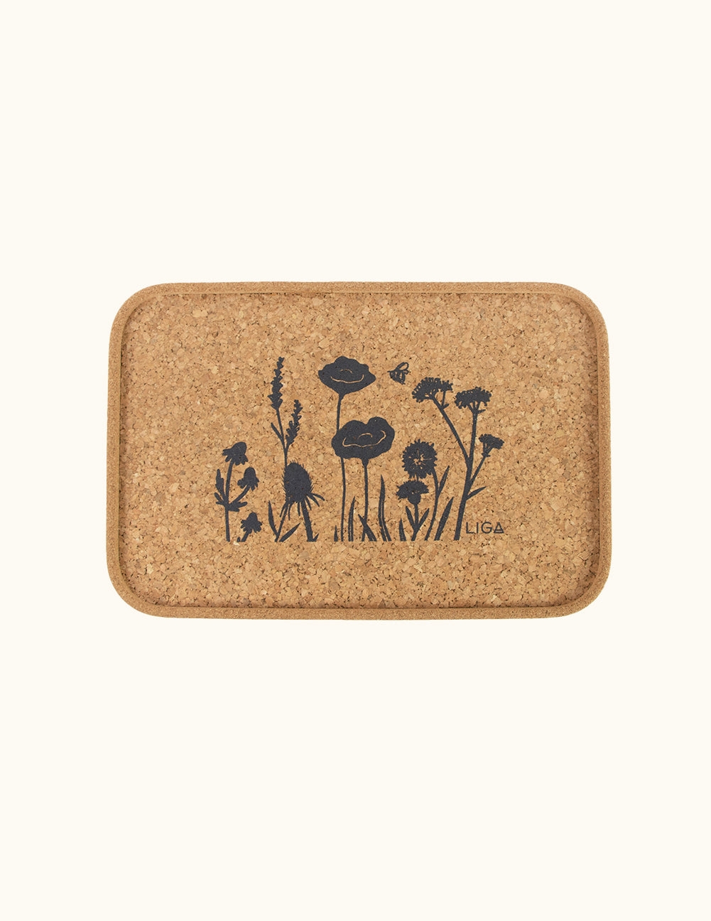 LIGA Wildflower Tray - Eco-Friendly Cork Serving Tray