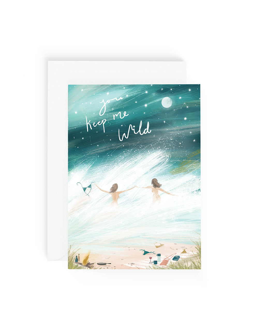 You Keep Me Wild. Illustrated Greetings Card