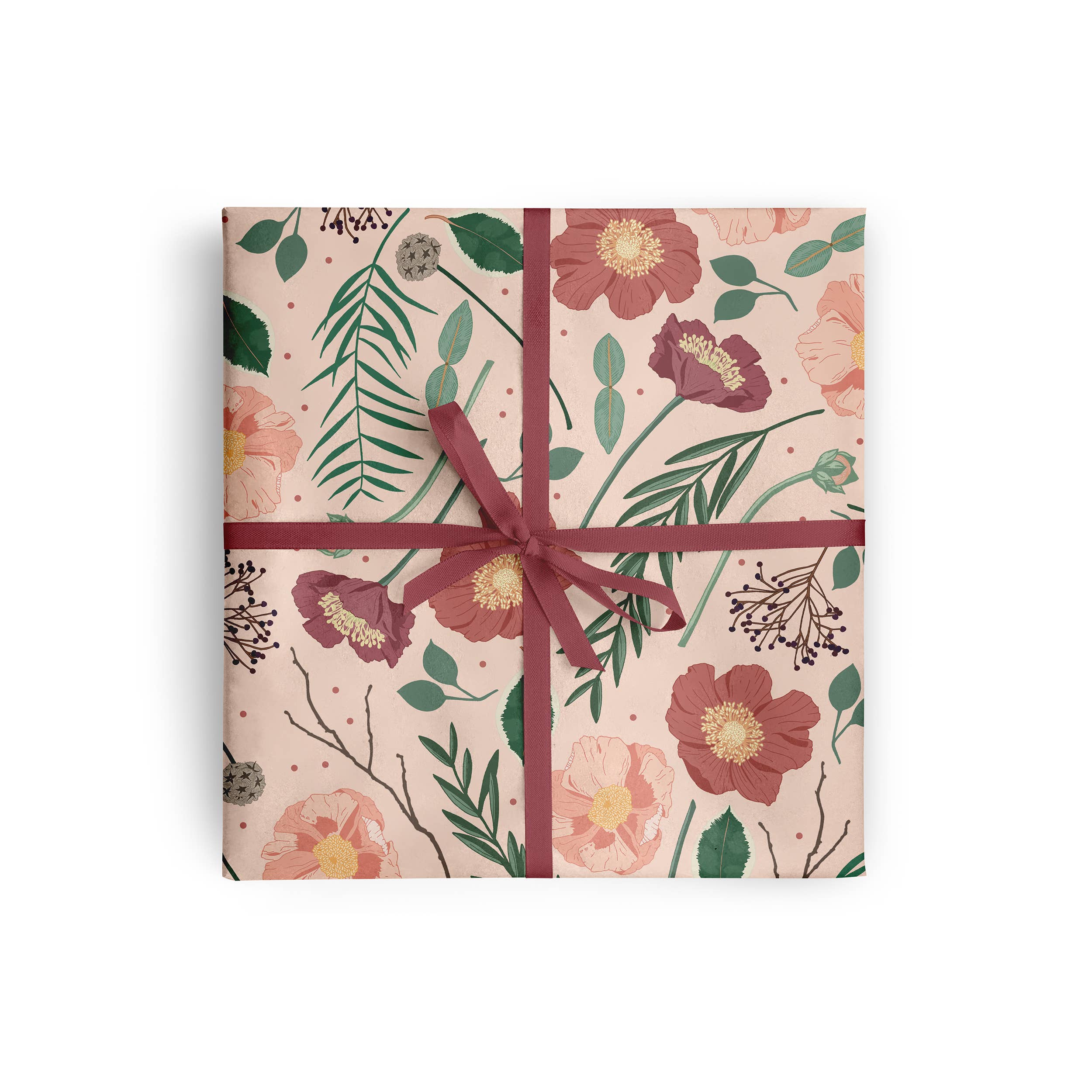 Gift Wrap - Pink Floral Luxury Gift Wrap Wrapping Paper Sheet by Wildwood Paper