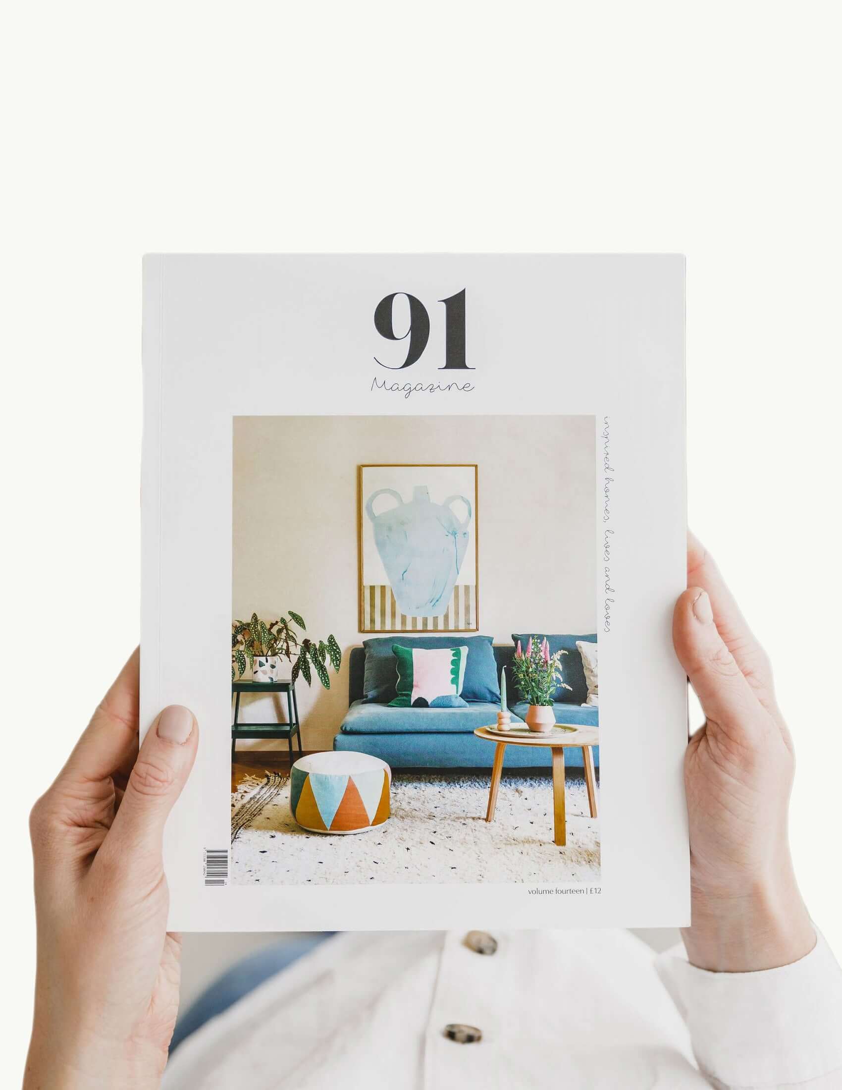 91 Magazine Volume 14 cover featuring the theme 'Joy' with inspiring interiors and lifestyle ideas.