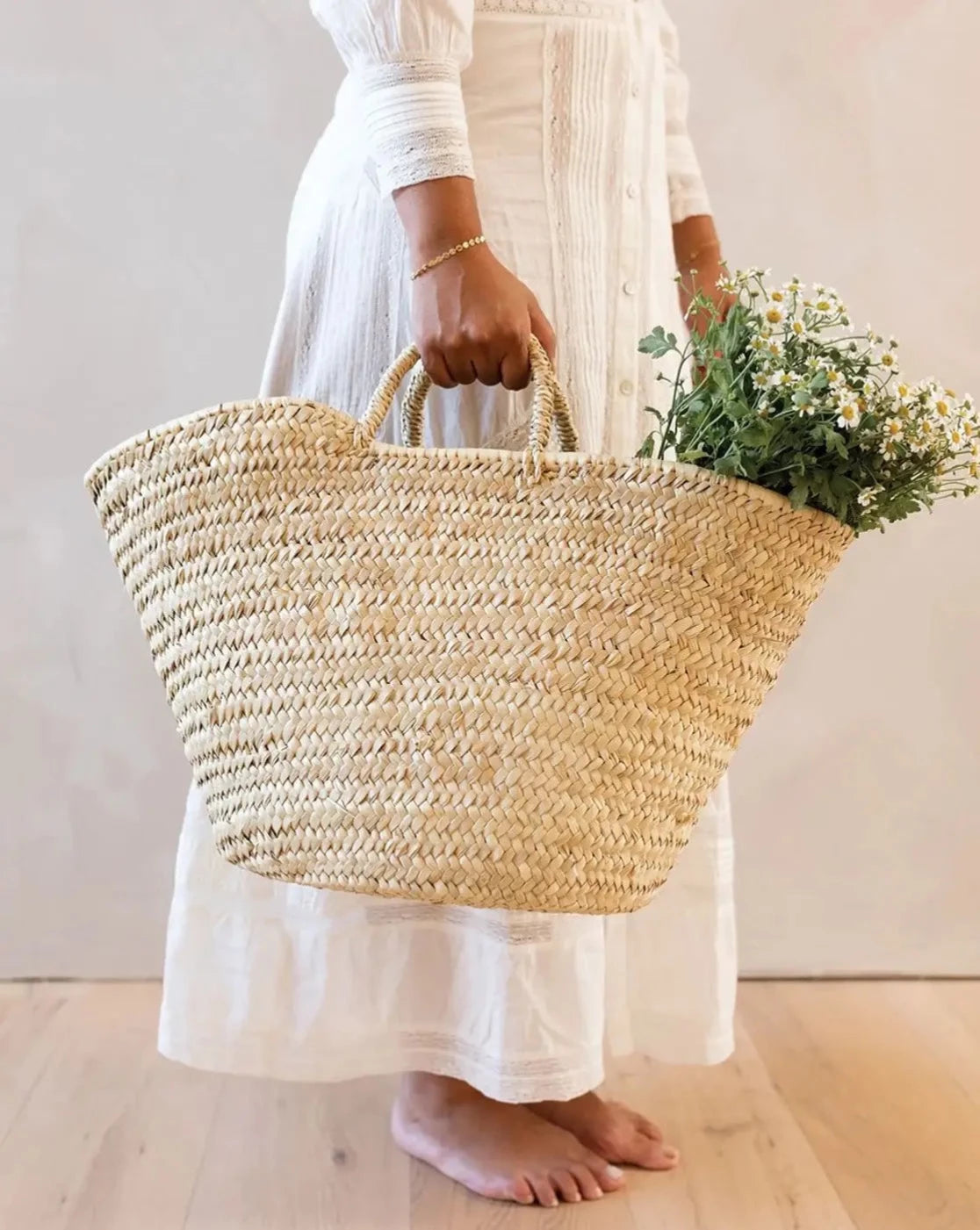 Straw Market Basket